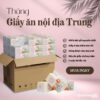 Thùng giấy ăn kiểu rút nội địa Trung Zhifengya hoạ tiết hoa
